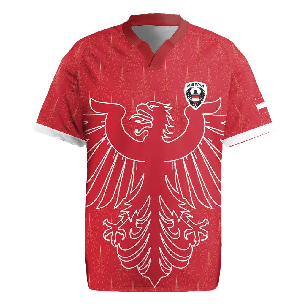 Custom World Football 2026 Austria Rugby Jersey Austrian Eagles Red Glory