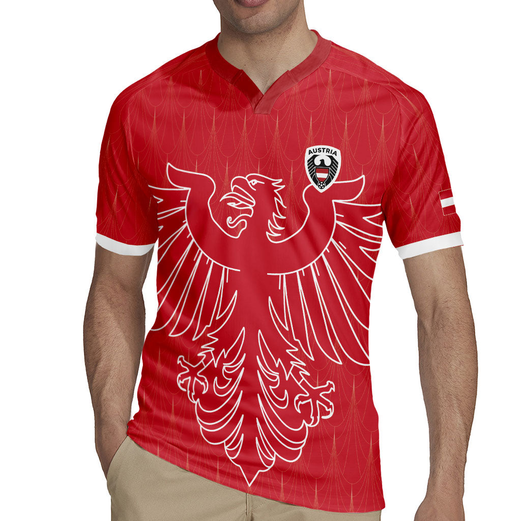 Custom World Football 2026 Austria Rugby Jersey Austrian Eagles Red Glory