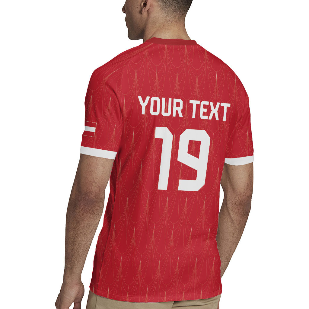 Custom World Football 2026 Austria Rugby Jersey Austrian Eagles Red Glory