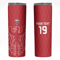 Custom World Football 2026 Austria Skinny Tumbler Austrian Eagles Red Glory