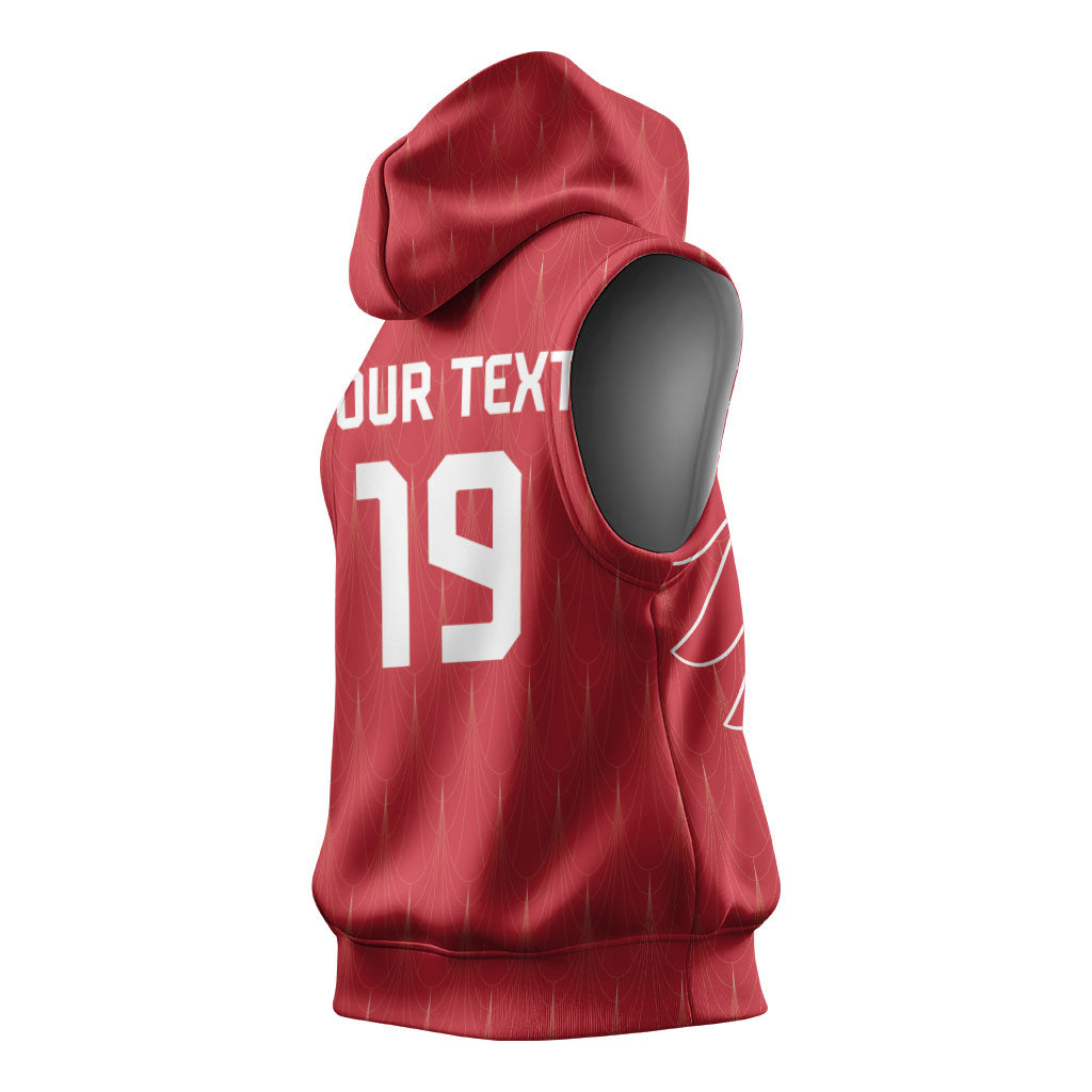 Custom World Football 2026 Austria Sleeveless Hoodie Austrian Eagles Red Glory