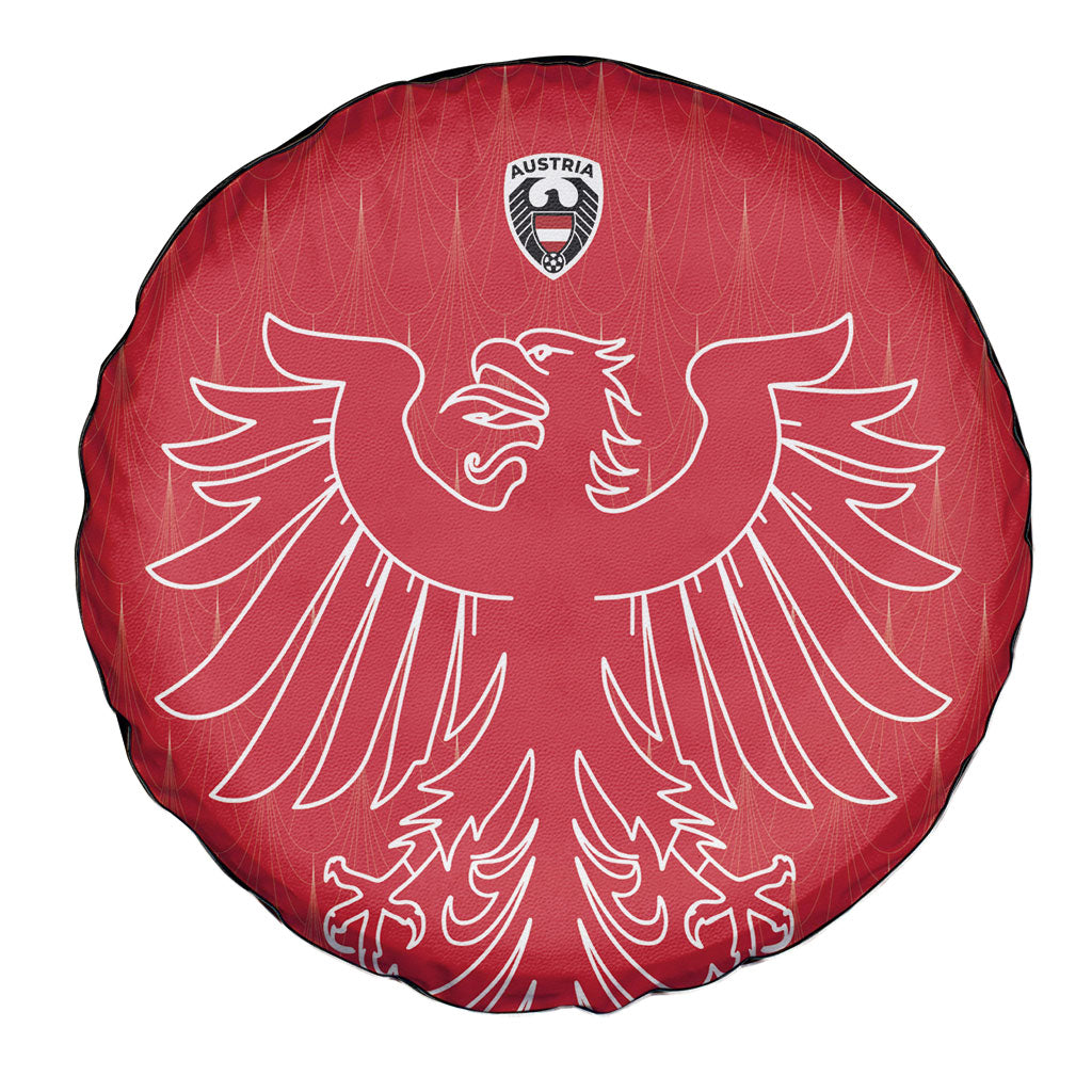 World Football 2026 Austria Spare Tire Cover Austrian Eagles Red Glory