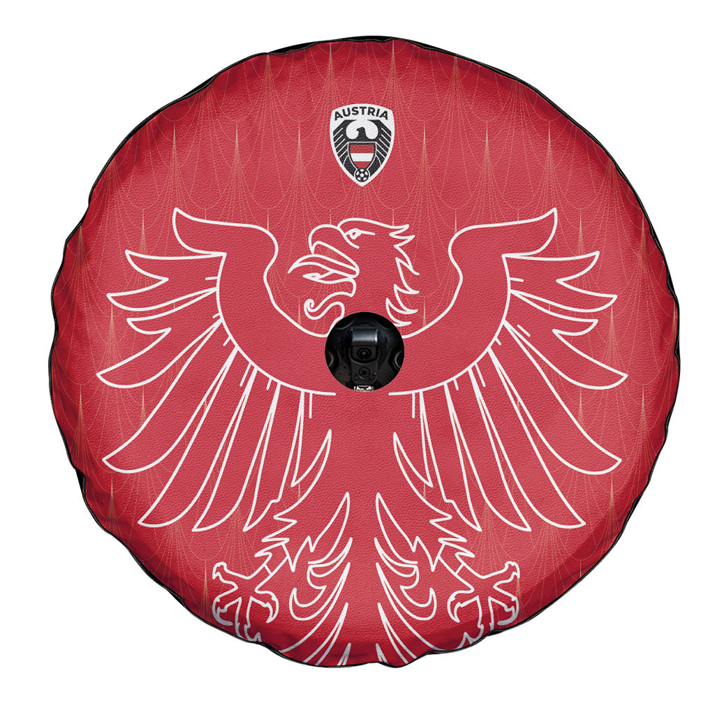 World Football 2026 Austria Spare Tire Cover Austrian Eagles Red Glory