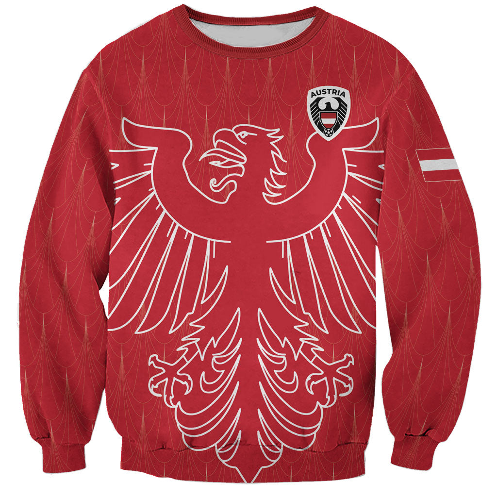 Custom World Football 2026 Austria Sweatshirt Austrian Eagles Red Glory