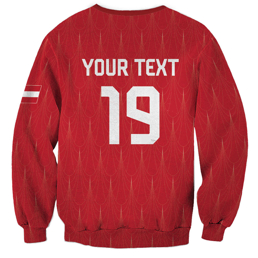 Custom World Football 2026 Austria Sweatshirt Austrian Eagles Red Glory