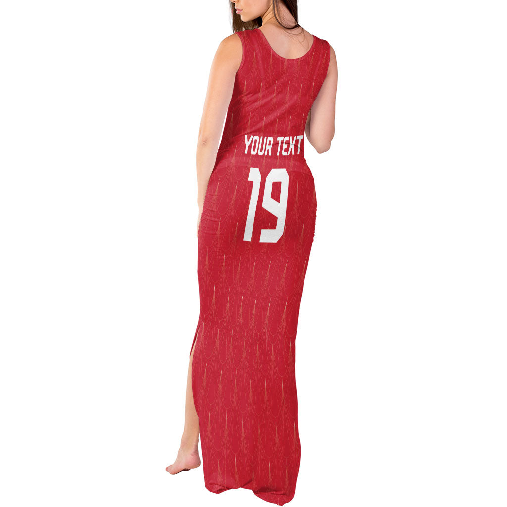 Custom World Football 2026 Austria Tank Maxi Dress Austrian Eagles Red Glory