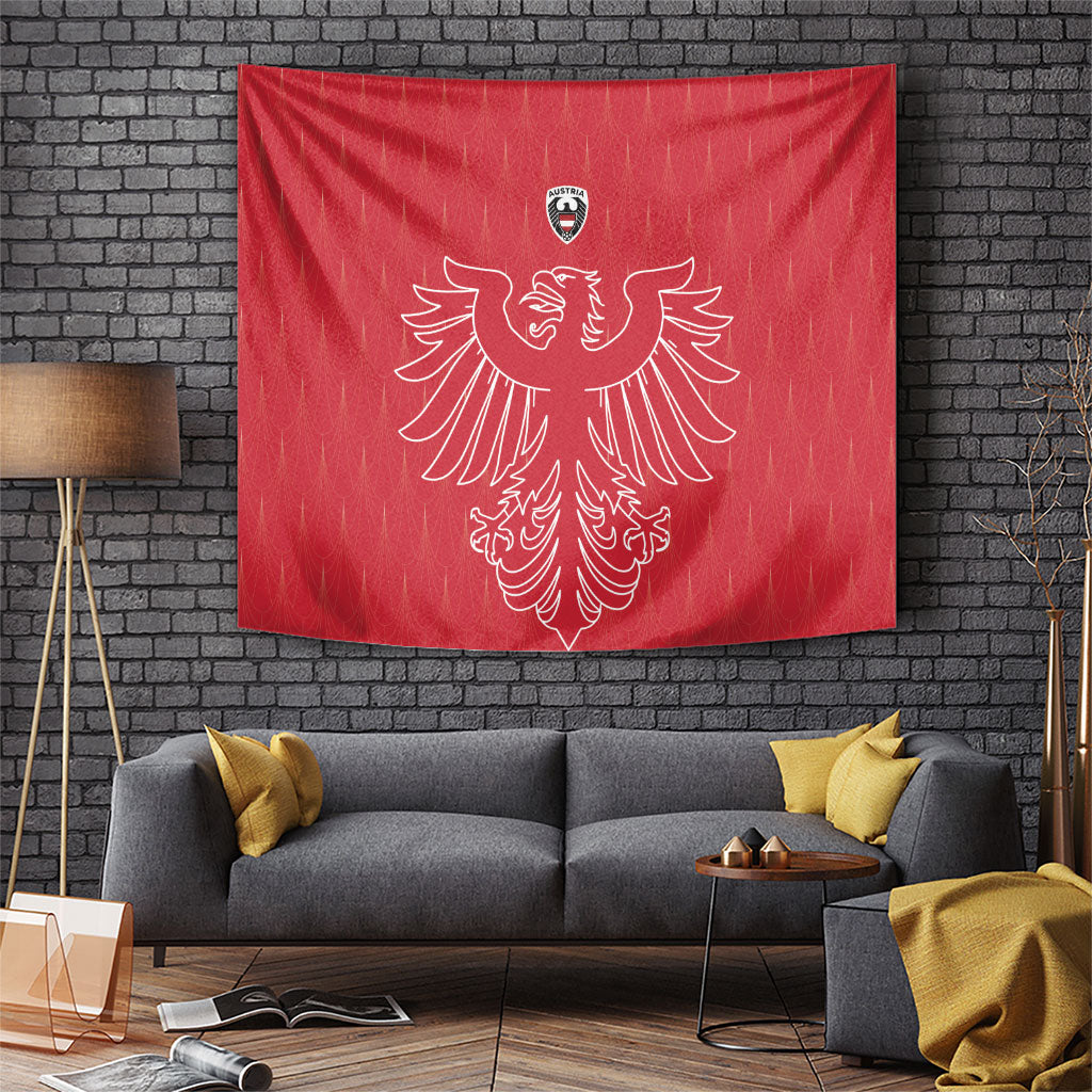 World Football 2026 Austria Tapestry Austrian Eagles Red Glory