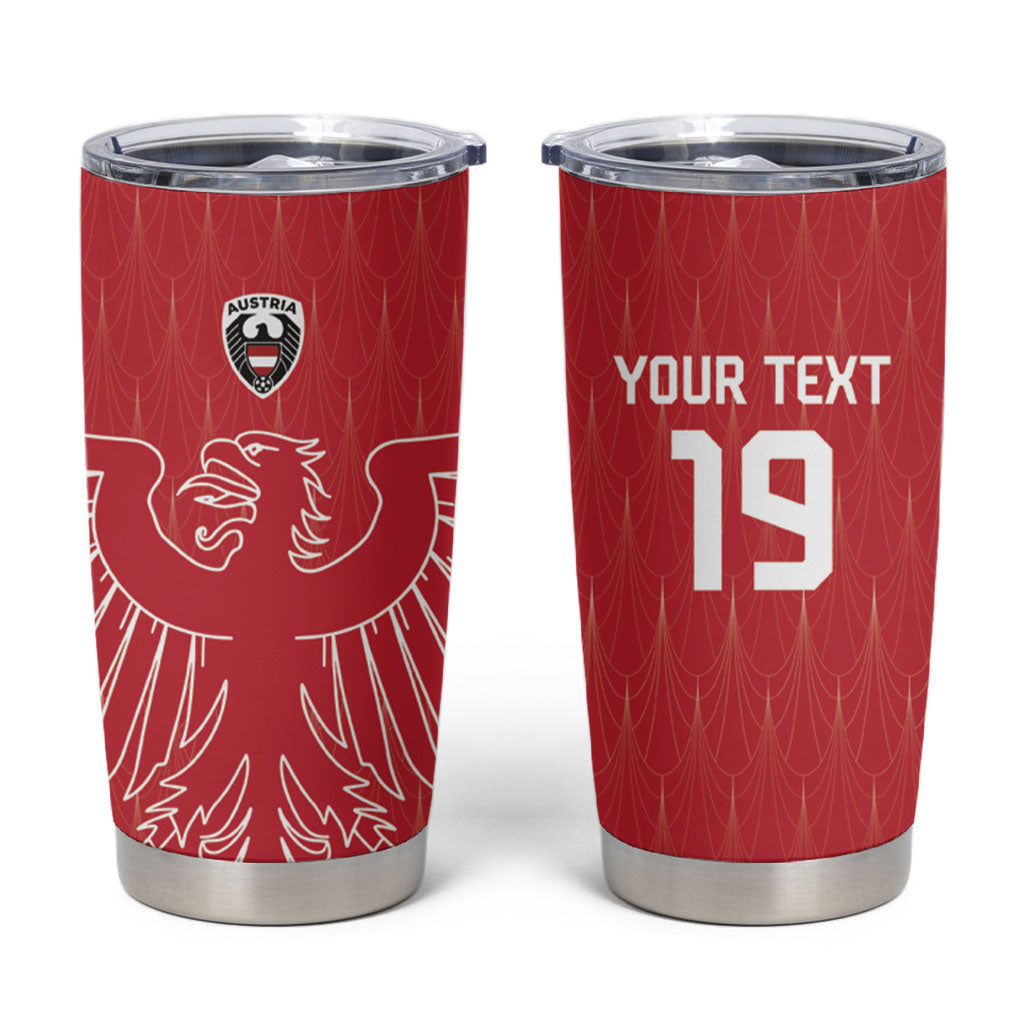 Custom World Football 2026 Austria Tumbler Cup Austrian Eagles Red Glory