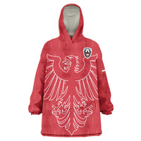 Custom World Football 2026 Austria Wearable Blanket Hoodie Austrian Eagles Red Glory