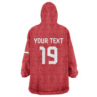 Custom World Football 2026 Austria Wearable Blanket Hoodie Austrian Eagles Red Glory