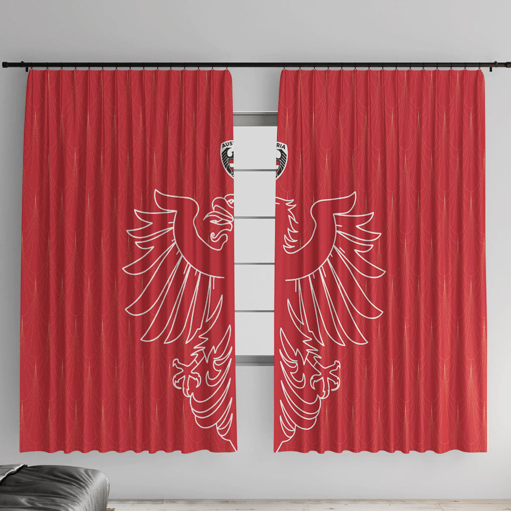 World Football 2026 Austria Window Curtain Austrian Eagles Red Glory