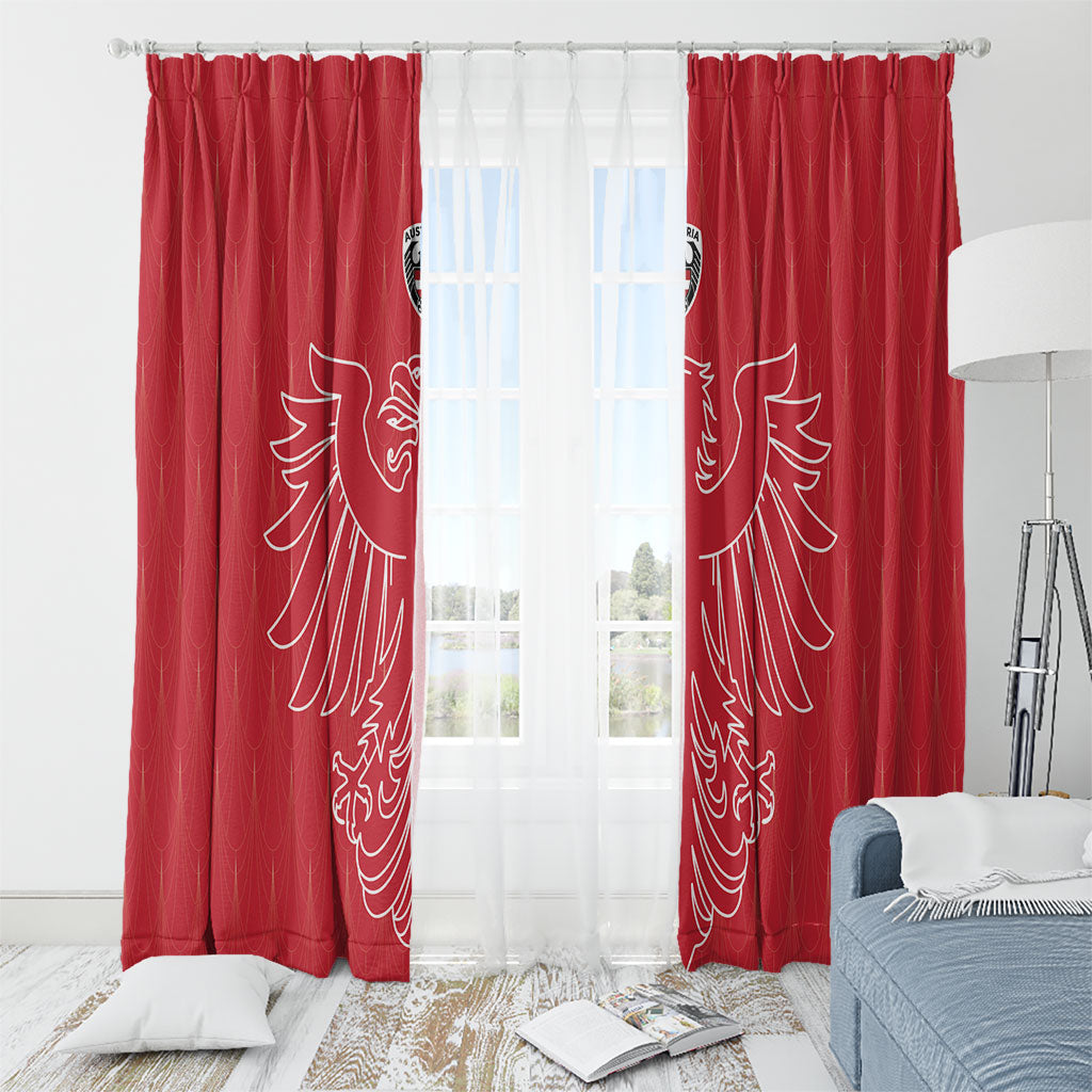 World Football 2026 Austria Window Curtain Austrian Eagles Red Glory