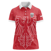 Custom World Football 2026 Austria Women Polo Shirt Austrian Eagles Red Glory