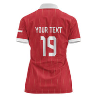 Custom World Football 2026 Austria Women Polo Shirt Austrian Eagles Red Glory