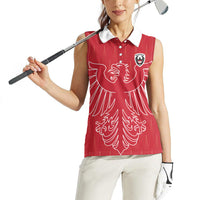 Custom World Football 2026 Austria Women Sleeveless Polo Shirt Austrian Eagles Red Glory
