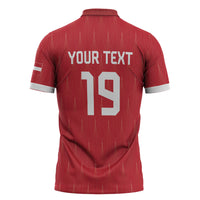Custom World Football 2026 Austria Zipper Polo Shirt Austrian Eagles Red Glory