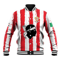 Italy Sardinia Baseball Jacket Moor's Head With Coat Of Arms LT19