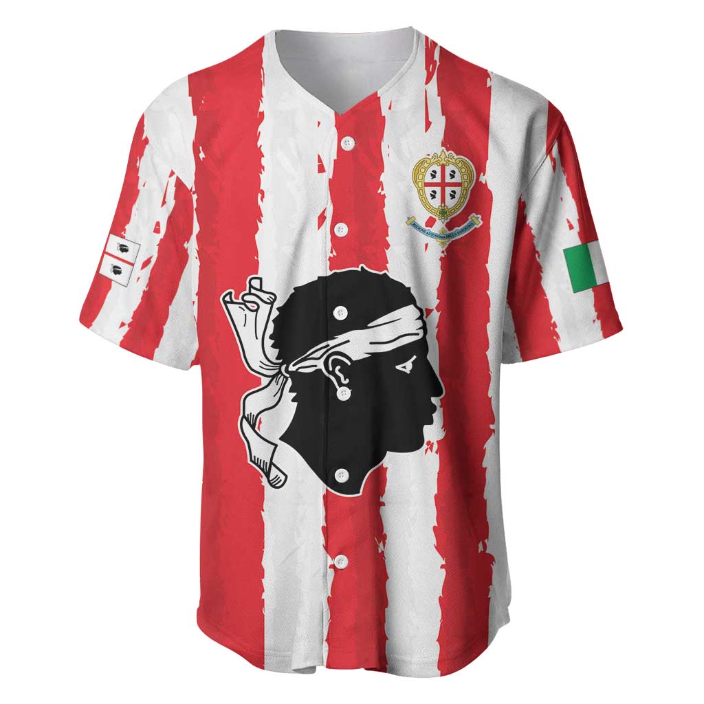 Italy Sardinia Baseball Jersey Moor's Head With Coat Of Arms LT19