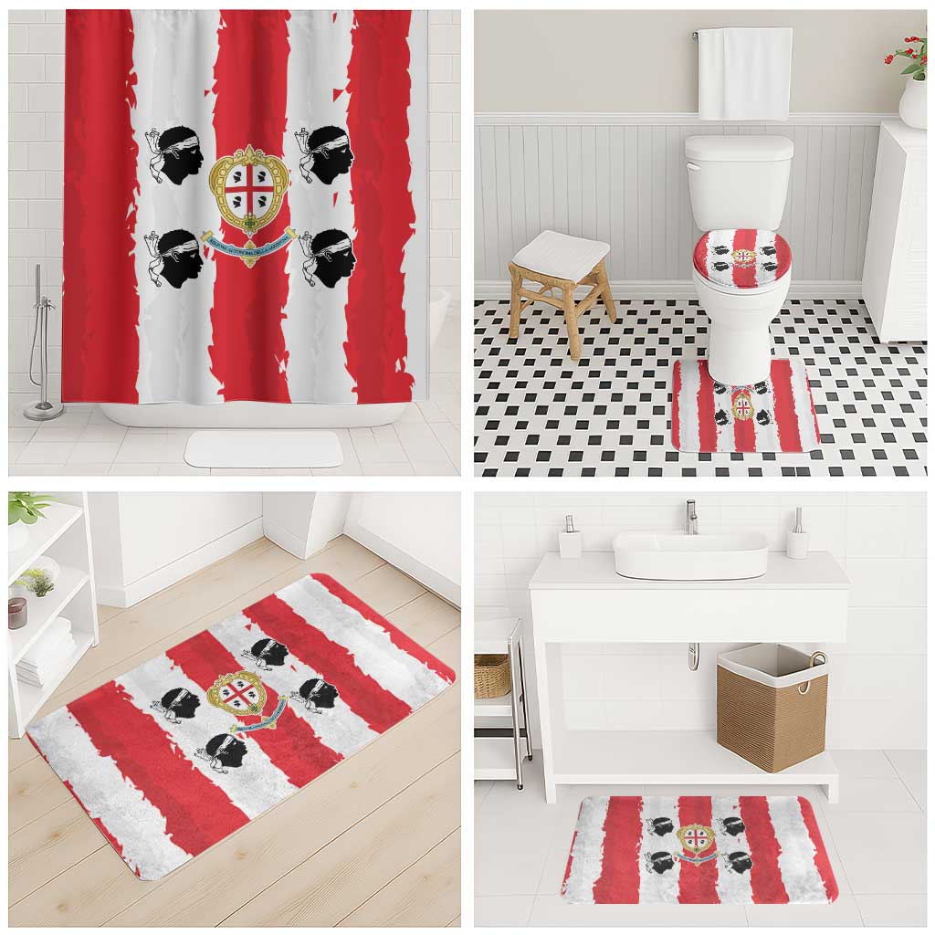 Italy Sardinia Bathroom Set Moor's Head With Coat Of Arms - Wonder Print Shop