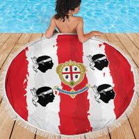 Italy Sardinia Beach Blanket Moor's Head With Coat Of Arms - Wonder Print Shop