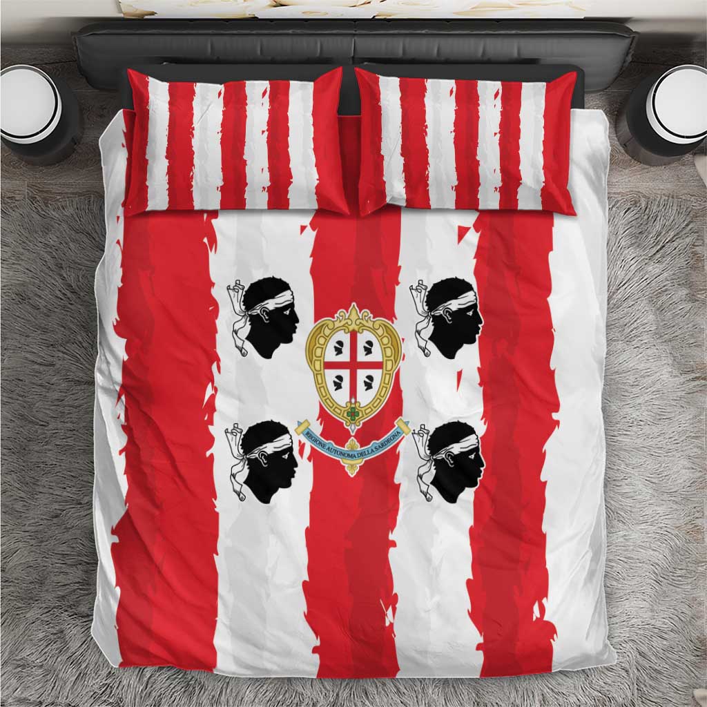 Italy Sardinia Bedding Set Moor's Head With Coat Of Arms - Wonder Print Shop