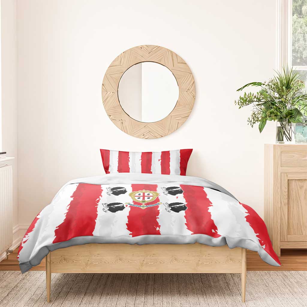 Italy Sardinia Bedding Set Moor's Head With Coat Of Arms - Wonder Print Shop