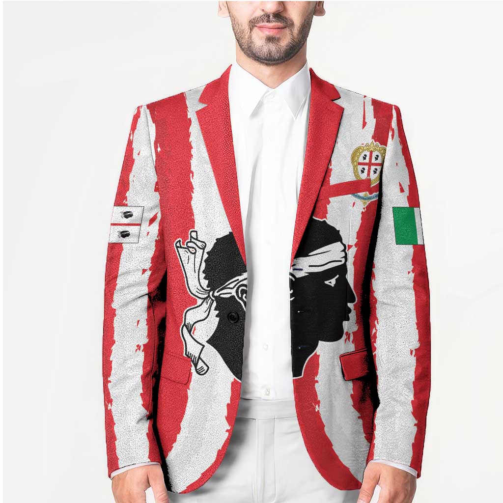 Italy Sardinia Blazer Moor's Head With Coat Of Arms - Wonder Print Shop