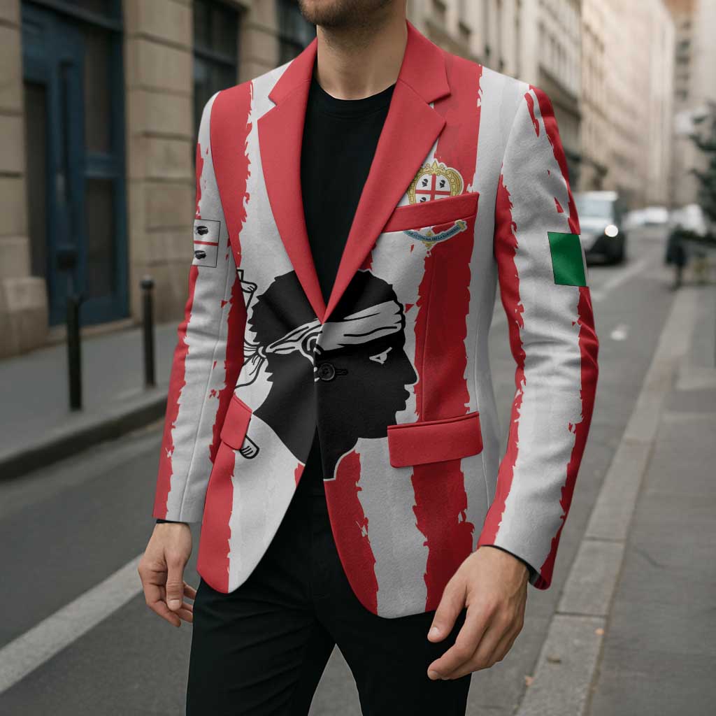 Italy Sardinia Blazer Moor's Head With Coat Of Arms - Wonder Print Shop