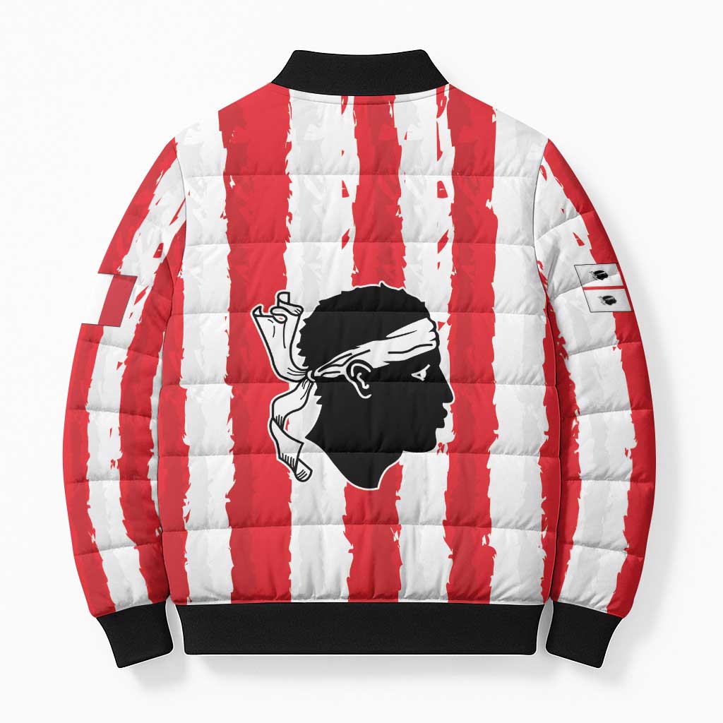 Italy Sardinia Bomber Puffer Jacket Moor's Head With Coat Of Arms - Wonder Print Shop