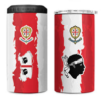 Italy Sardinia 4 in 1 Can Cooler Tumbler Moor's Head With Coat Of Arms - Wonder Print Shop