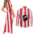 Italy Sardinia Couples Matching Short Sleeve Bodycon Dress and Long Sleeve Button Shirt Moor's Head With Coat Of Arms LT19