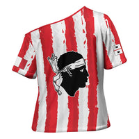 Italy Sardinia Cross Shoulder Shirt Moor's Head With Coat Of Arms - Wonder Print Shop