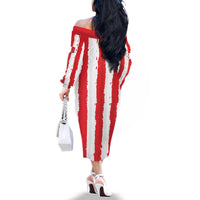 Italy Sardinia Family Matching Off The Shoulder Long Sleeve Dress and Hawaiian Shirt Moor's Head With Coat Of Arms LT19