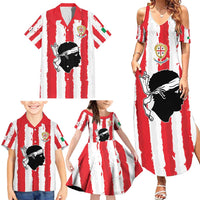 Italy Sardinia Family Matching Summer Maxi Dress and Hawaiian Shirt Moor's Head With Coat Of Arms LT19