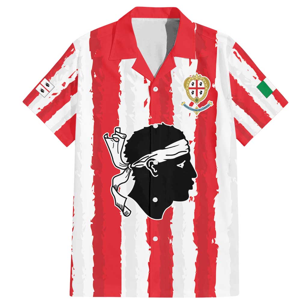 Italy Sardinia Family Matching Summer Maxi Dress and Hawaiian Shirt Moor's Head With Coat Of Arms LT19