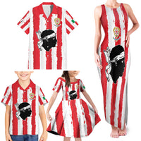 Italy Sardinia Family Matching Tank Maxi Dress and Hawaiian Shirt Moor's Head With Coat Of Arms LT19