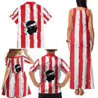 Italy Sardinia Family Matching Tank Maxi Dress and Hawaiian Shirt Moor's Head With Coat Of Arms LT19