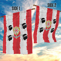 Italy Sardinia Garden Flag Moor's Head With Coat Of Arms - Wonder Print Shop