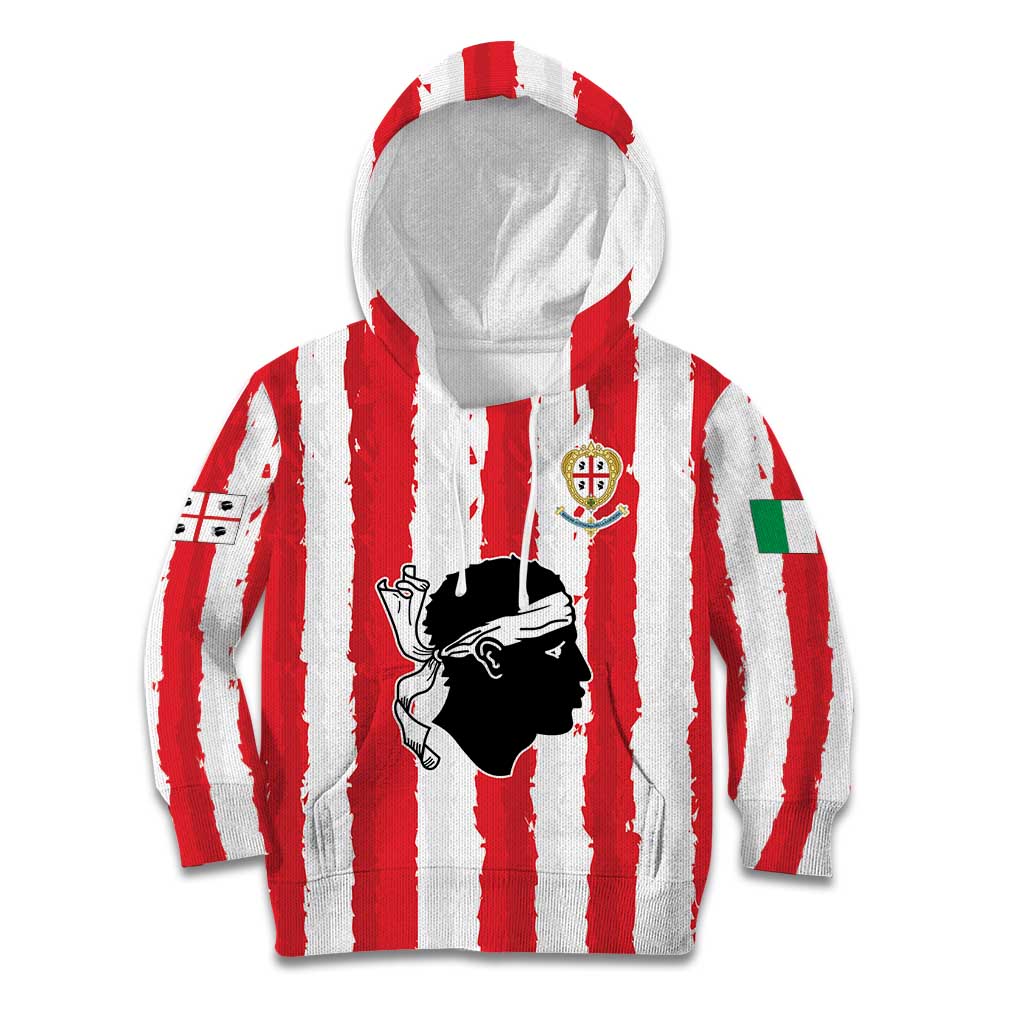 Italy Sardinia Kid Hoodie Moor's Head With Coat Of Arms LT19