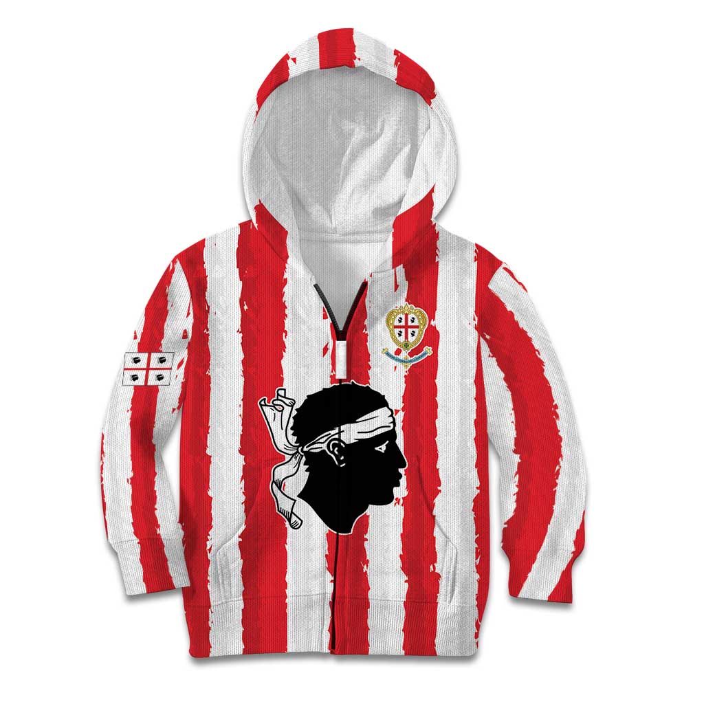 Italy Sardinia Kid Hoodie Moor's Head With Coat Of Arms LT19