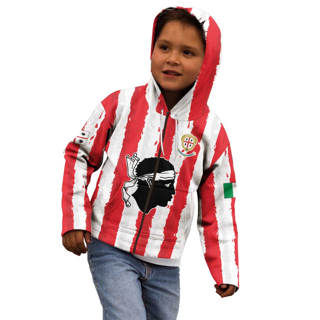 Italy Sardinia Kid Hoodie Moor's Head With Coat Of Arms LT19