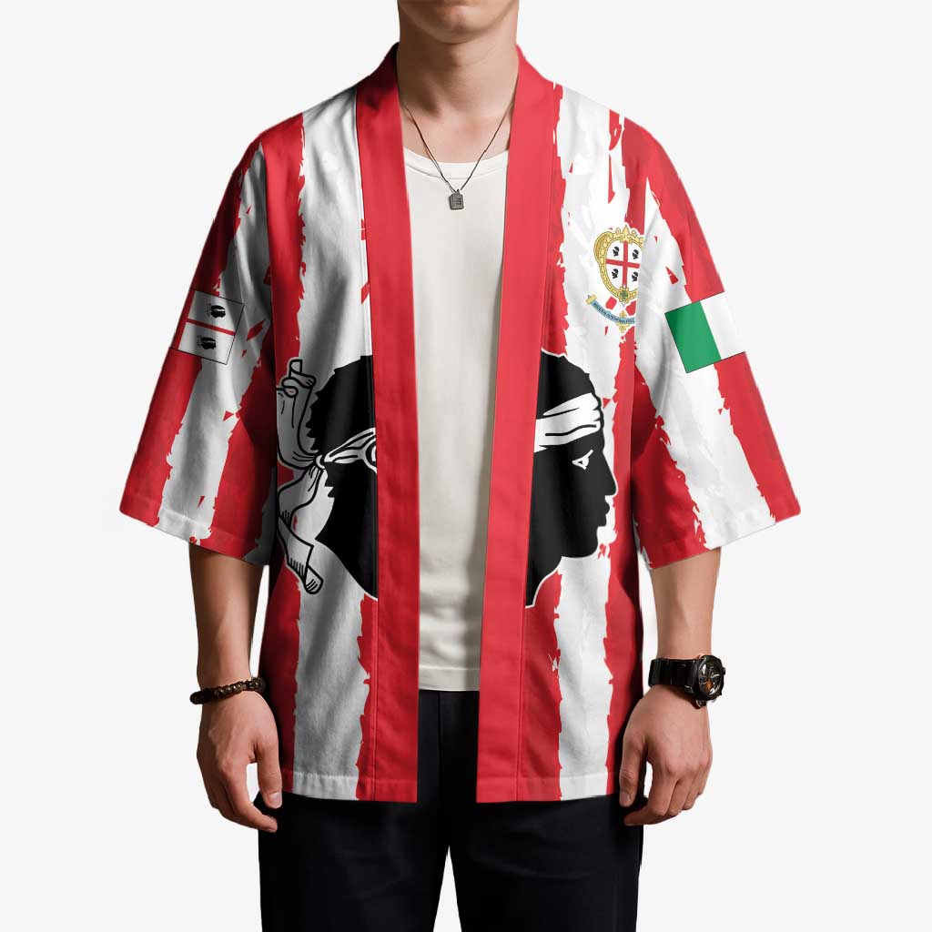 Italy Sardinia Kimono Moor's Head With Coat Of Arms - Wonder Print Shop