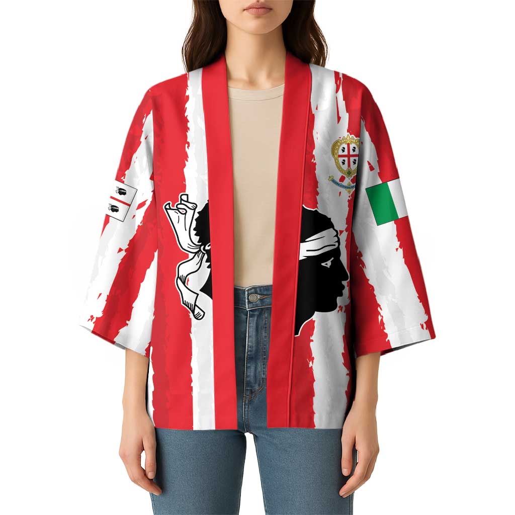 Italy Sardinia Kimono Moor's Head With Coat Of Arms - Wonder Print Shop