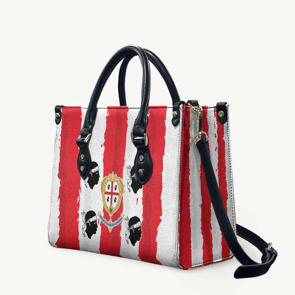 Italy Sardinia Leather Bag Moor's Head With Coat Of Arms - Wonder Print Shop