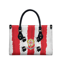 Italy Sardinia Leather Bag Moor's Head With Coat Of Arms - Wonder Print Shop