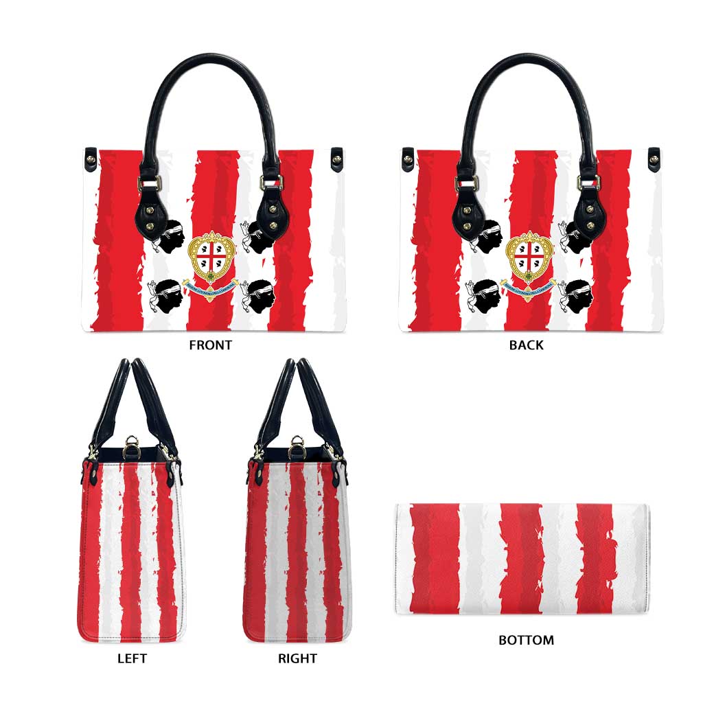 Italy Sardinia Leather Bag Moor's Head With Coat Of Arms - Wonder Print Shop