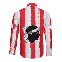 Italy Sardinia Long Sleeve Button Shirt Moor's Head With Coat Of Arms LT19