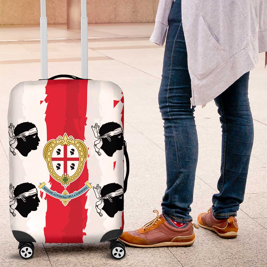 Italy Sardinia Luggage Cover Moor's Head With Coat Of Arms - Wonder Print Shop