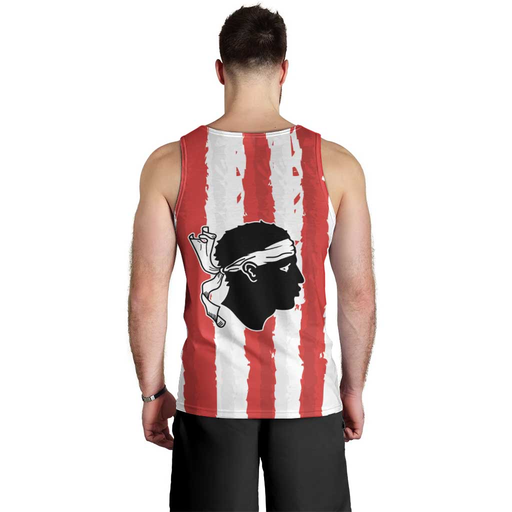 Italy Sardinia Men Tank Top Moor's Head With Coat Of Arms LT19