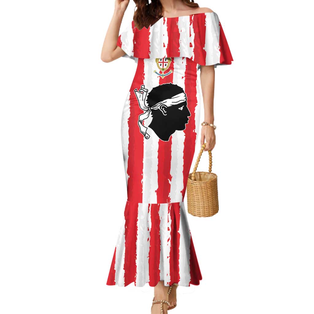 Italy Sardinia Mermaid Dress Moor's Head With Coat Of Arms LT19